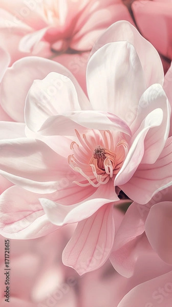 Fototapeta Pastel flower background. Colorful pastel Purple pink and white. Backdrop with space for text. Eye-catching background for social media and printing design. 