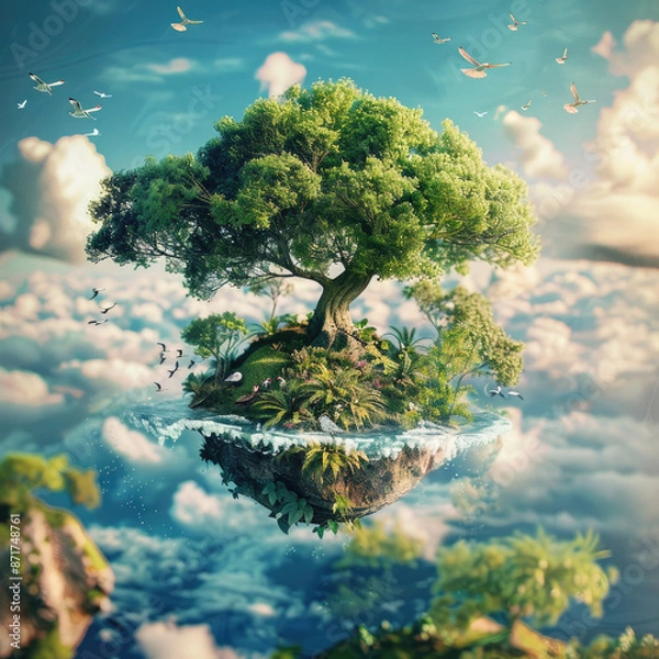 Obraz Arbre dans les nuages