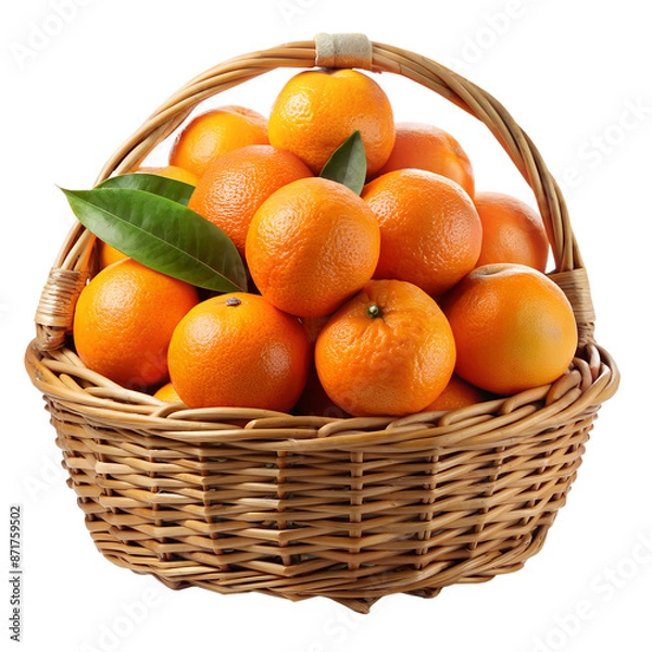 Obraz Fresh Oranges and Tangerines in a Basket