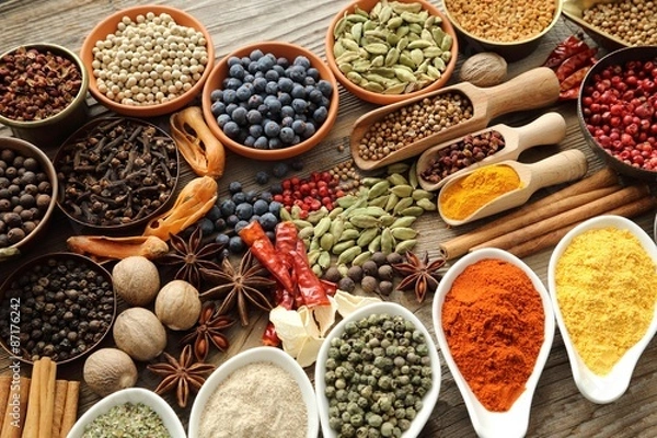 Fototapeta Spices and herbs.