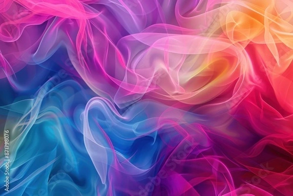 Fototapeta Abstract colorful smoke background for design, covers, advertising, templates, banners and posters