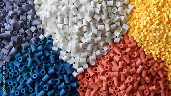 Obraz Molding Industry Palette: Vibrant Plastic Polymer Pellets