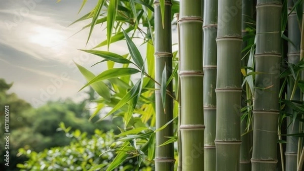 Fototapeta Tranquil Nature Scene with Bamboos