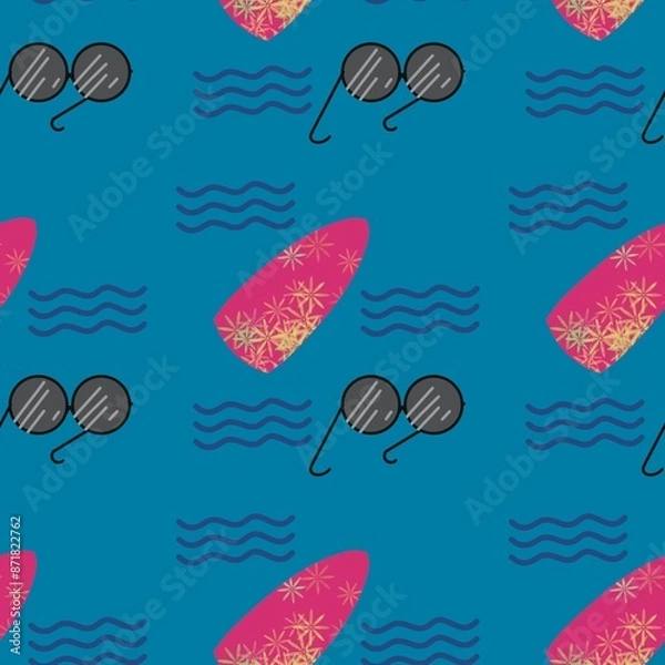 Obraz seamless pattern with fishes