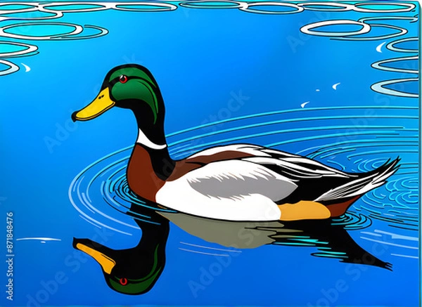 Fototapeta duck generative ai