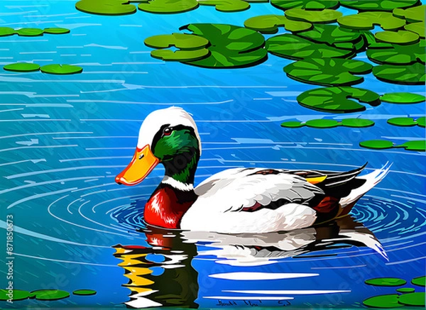 Fototapeta duck generative ai