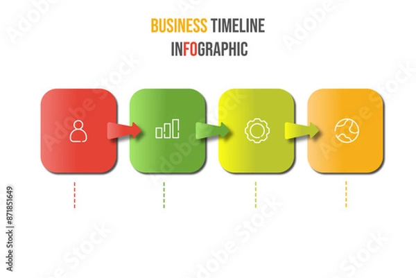 Fototapeta Infographic Timeline 5