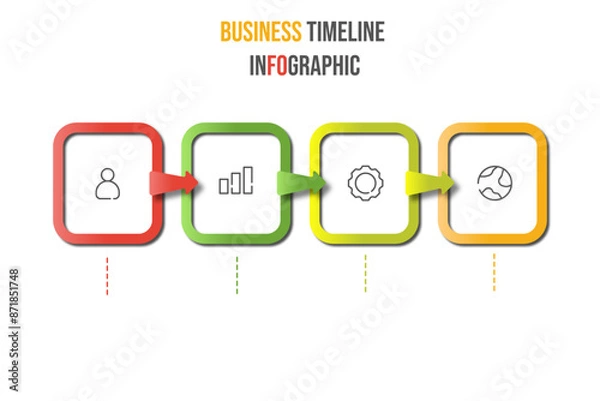 Fototapeta Infographic Timeline 4