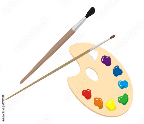 Obraz Brushes and palette