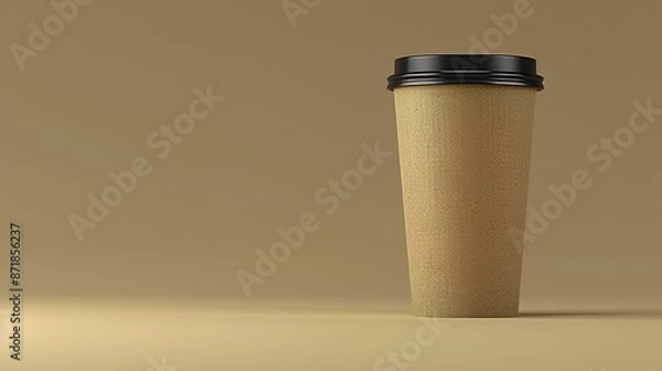 Fototapeta Maqueta de un vaso con espacio para texto. 