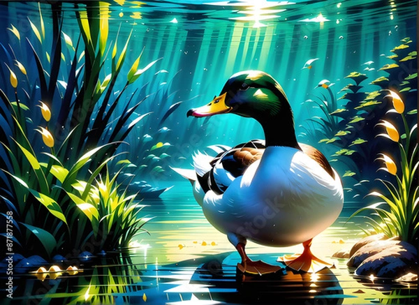 Fototapeta duck generative ai
