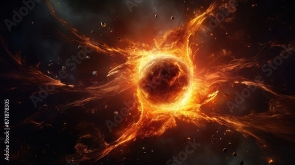 Fototapeta a planetary nebula, with delicate tendrils 