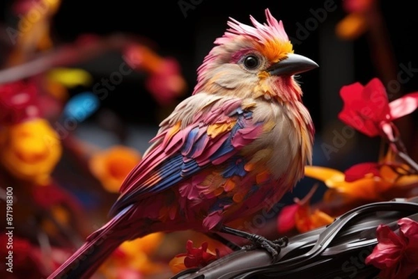 Fototapeta Abstract Flight The Symphony of Street Art and Modern Art in a Vibrant Graphist , generative IA