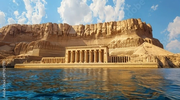 Fototapeta Aswan, where the Nile flows gently past ancient temples and modern marvels in southern Egypt