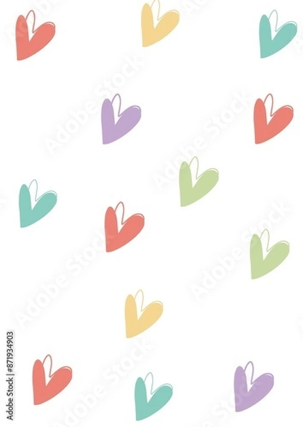 Fototapeta heart pattern background