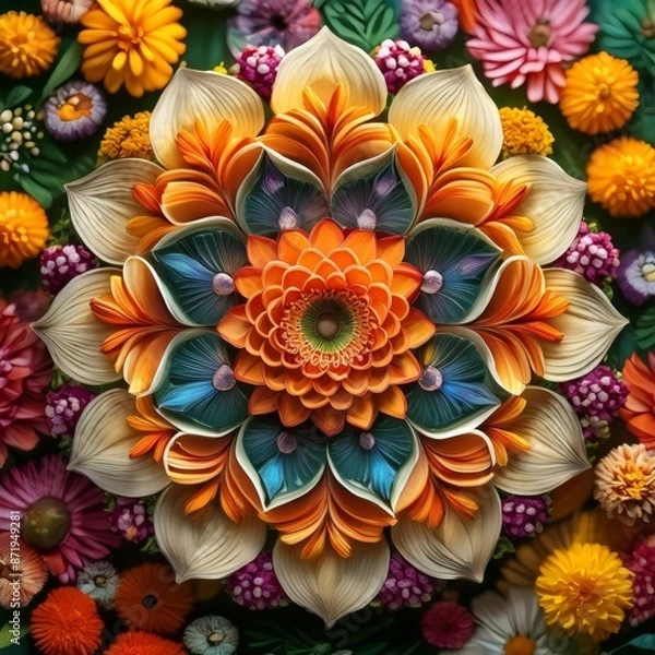 Obraz Floral mandala pattern.
