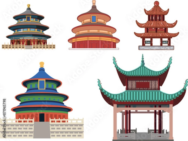 Obraz Chinese architectural illustration
