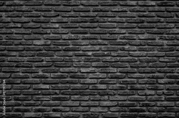 Obraz Monochrome brick wall texture, background