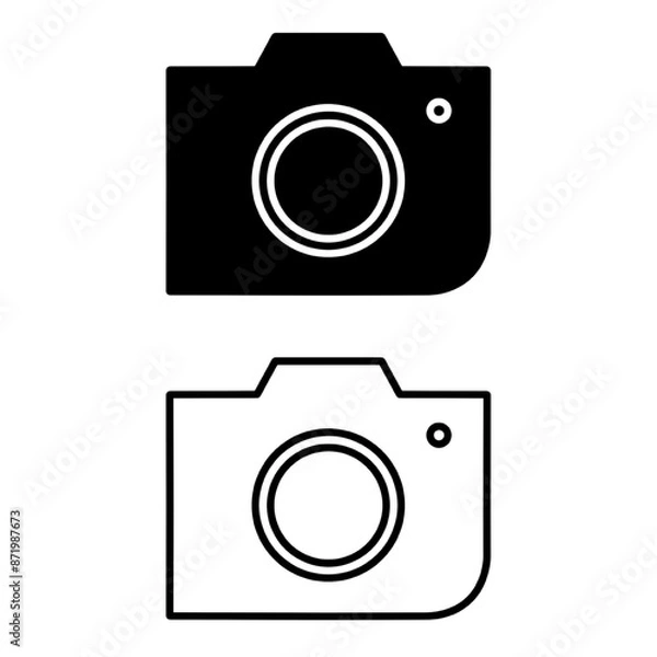 Obraz Camera Icon. Camera symbol. Camera vector icon flat, isolated on white