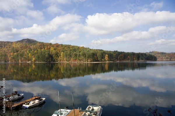 Obraz Lake Glenville in the Fall near Cashiers, North Carolina