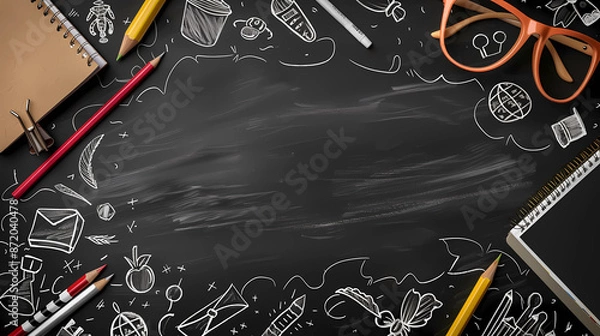 Fototapeta back to school background concept