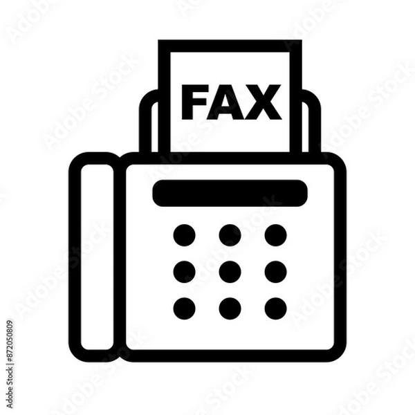 Fototapeta Simple fax icon. Facsimile icon. Vector.