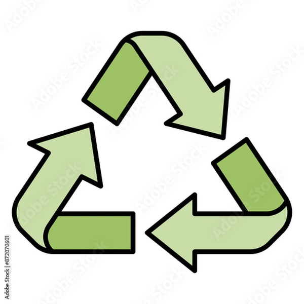 Fototapeta recycle line filled icon