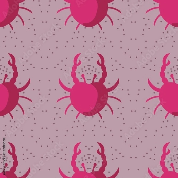 Obraz seamless pattern with pink flowers