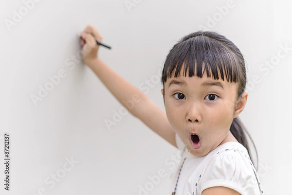 Obraz Kid write on wall