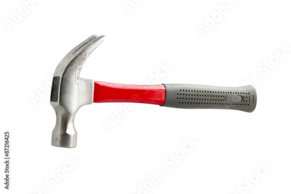 Fototapeta red hammer on white background