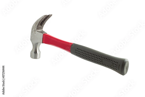 Fototapeta red hammer on white background