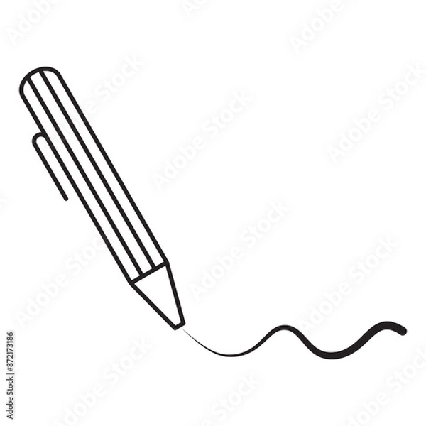Obraz Pen Tool Icon Vector Illustration Flat Design