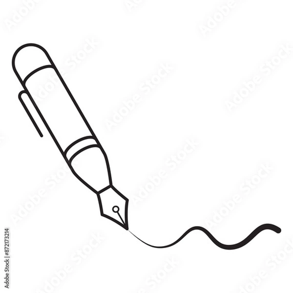 Obraz Pen Tool Icon Vector Illustration Flat Design