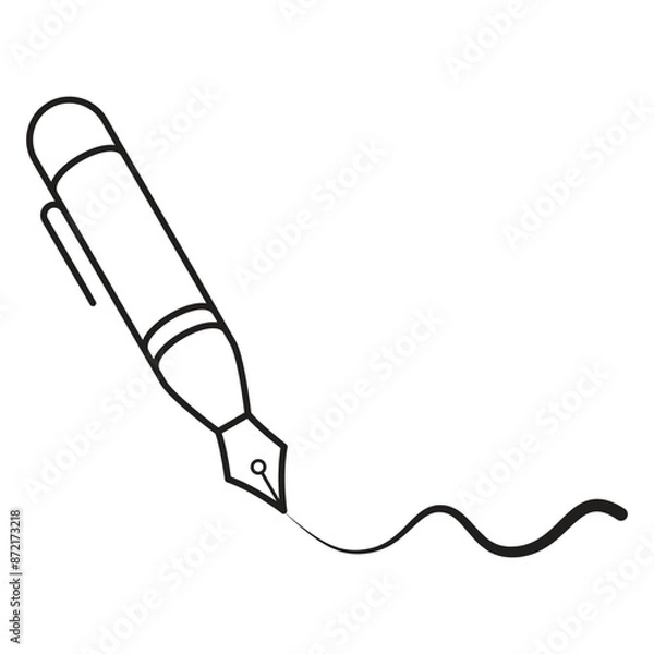 Obraz Pen Tool Icon Vector Illustration Flat Design