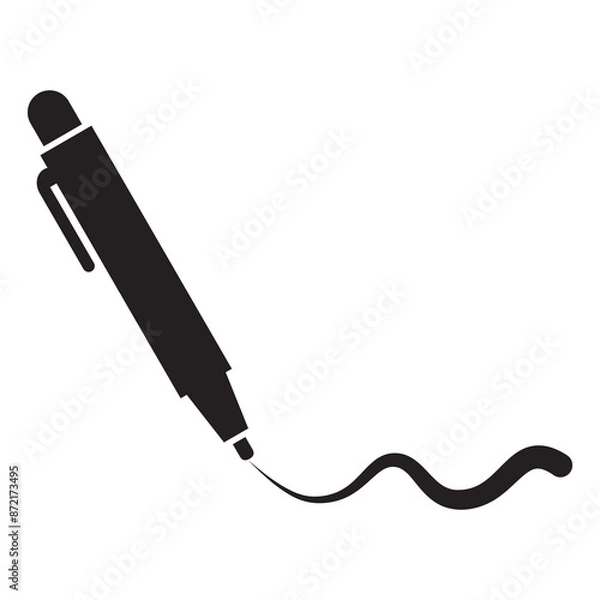Obraz Pen Tool Icon Vector Illustration Flat Design
