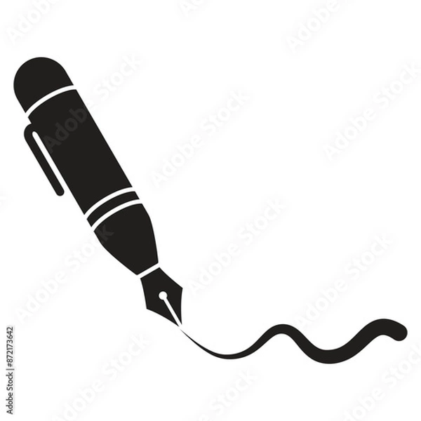 Obraz Pen Tool Icon Vector Illustration Flat Design
