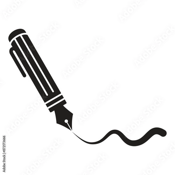 Obraz Pen Tool Icon Vector Illustration Flat Design