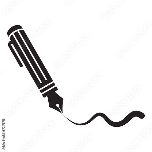 Obraz Pen Tool Icon Vector Illustration Flat Design