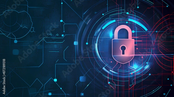 Obraz Cadenas cybersécurité 3D