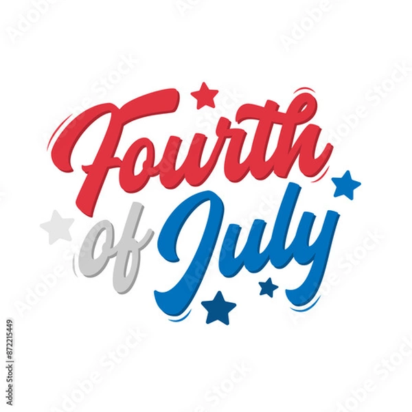 Fototapeta Fourth of July, 4th of July, Independence Day, Happy Fourth of July, July Background, 4th of July Background, Fourth of July Banner, Vector Illustration Background