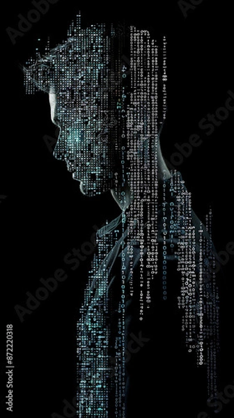 Fototapeta Digital Essence: Algorithms in Human Form