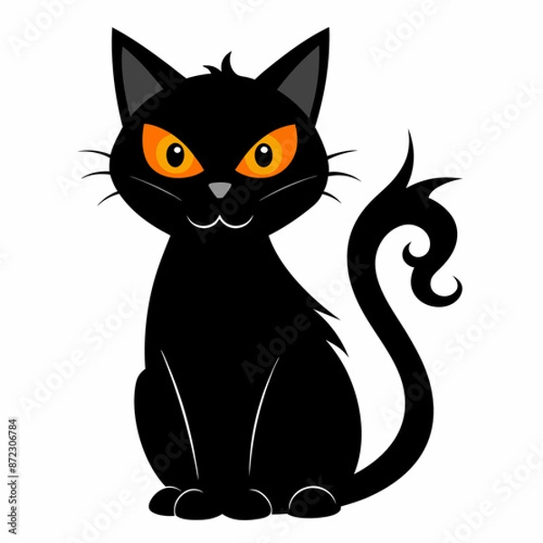 Fototapeta  halloween pumpkin head, black cat ,cat cartoon,halloween castle with bats,jack o lantern,