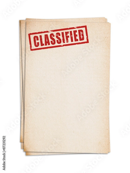 Obraz top secret block isolated