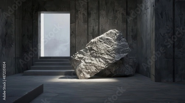 Fototapeta A conceptual home renovation service uses stones imbued with spectral energies to restore and enhance living spaces