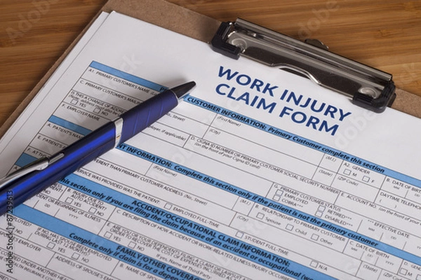Obraz Work Injury claim form