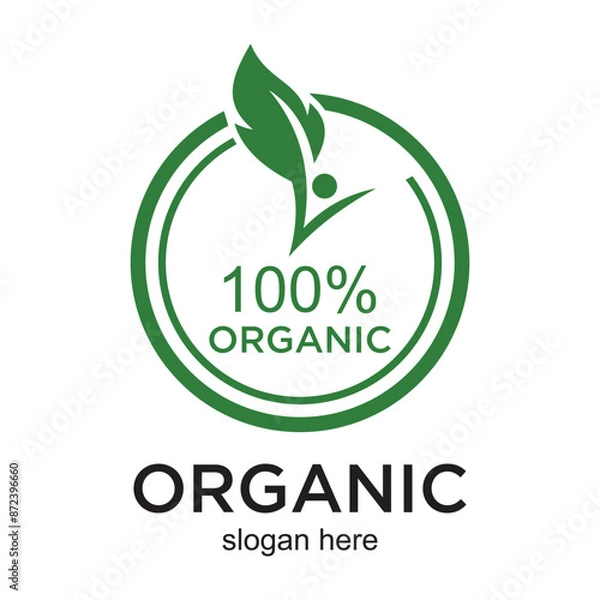Fototapeta Organic logo design simple concept Premium Vector