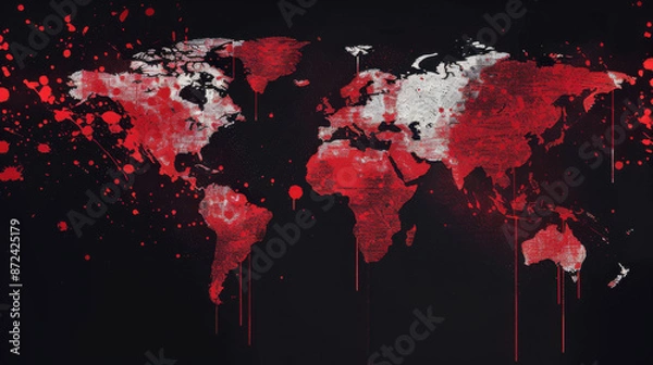 Fototapeta world map