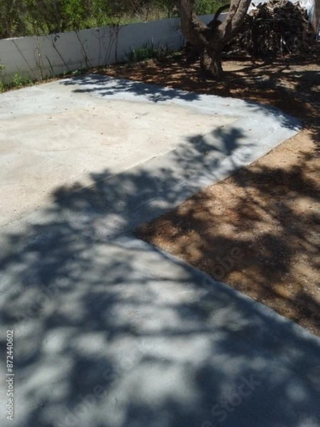 Obraz Newly Constructed Concrete Driveway Path