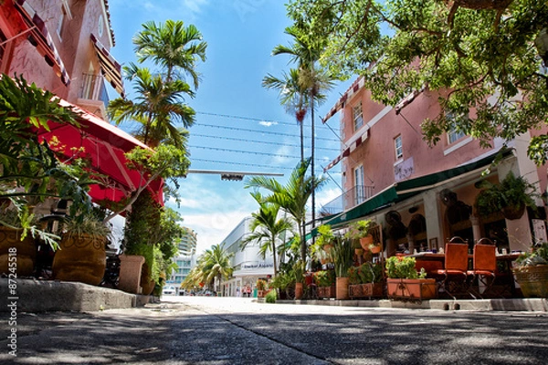Obraz Española Way Street View South Beach