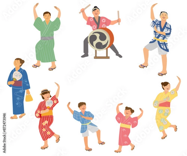 Obraz お祭りを楽しむ人たち